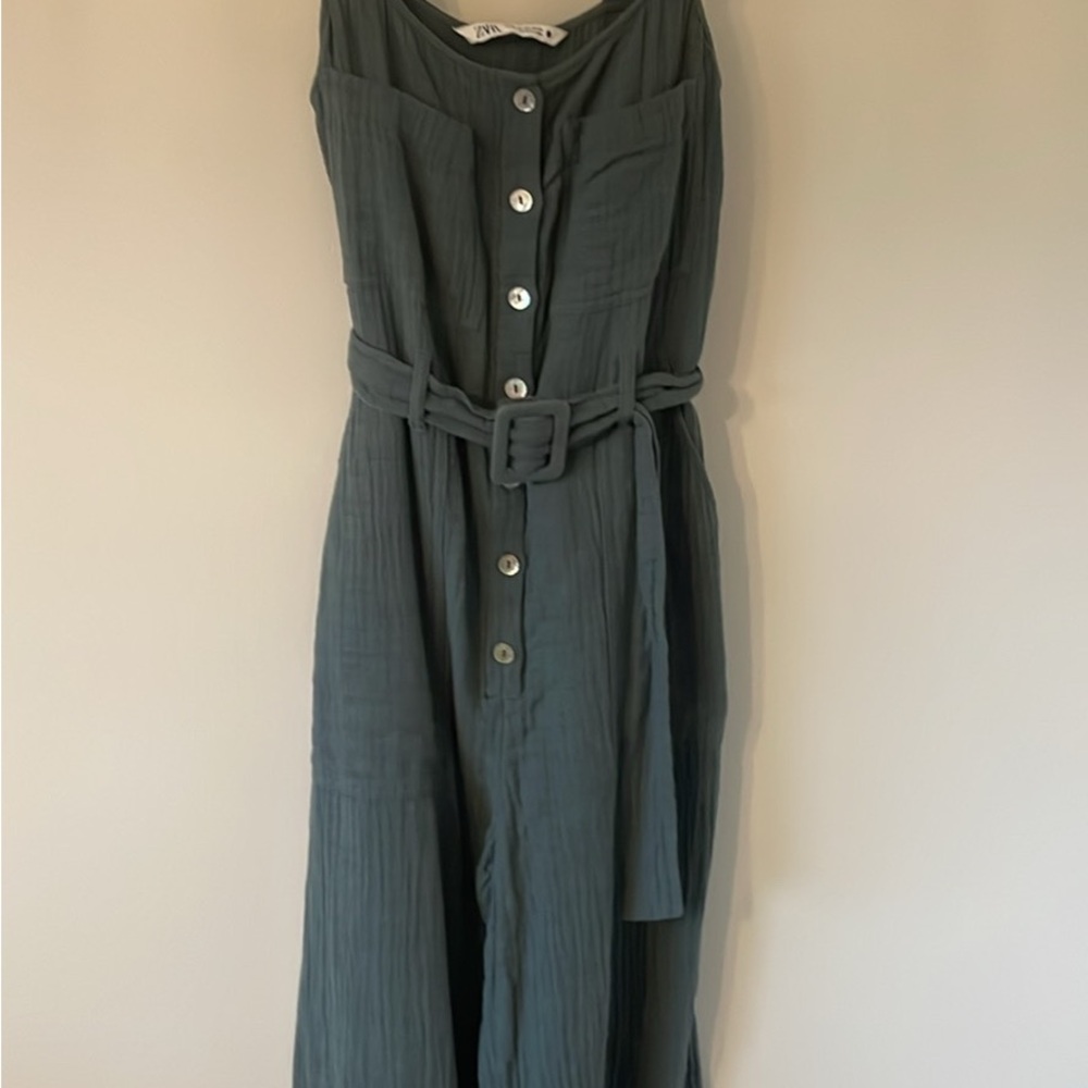 Zara wide-leg belted jumpsuit